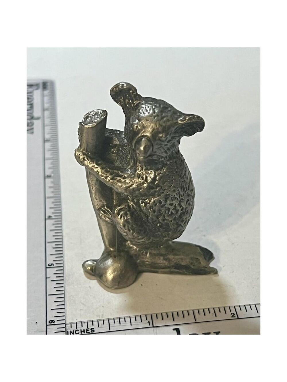 Ampersand Pewter Koala Bear Figurine Silver Tone Vintage